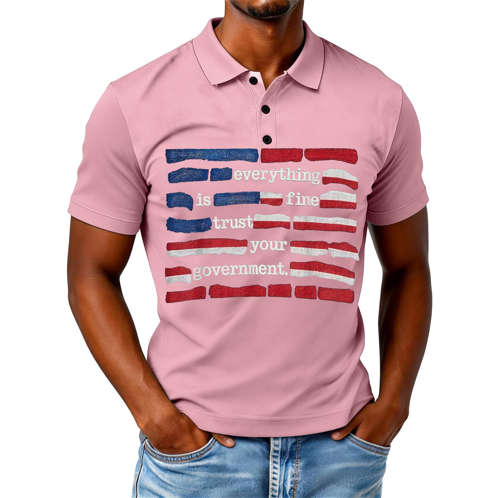 Everything is Fine Trust Your Government Funny Humor Quote T-Shirt M
