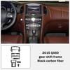 Center Console Panel Black Carbon Fiber Cover Trim Direct Fit Interior Decor Accessories for Infiniti QX50,2015 Left Hand Drive