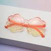 New one-piece color children's sunglasses round frame children's glasses sun protection baby sunflower sunglasses