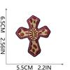 Rose Red Western Wind Embroidery Cloth Sticker Denim Patch Sticker Greet Material Cross Embroidery Chapter Pistol Ironing