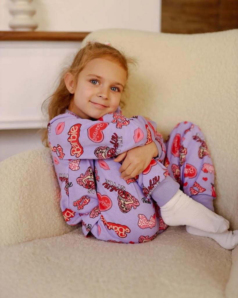Girls’ Cotton Pajama Set – Long Sleeve Top & Pants, Gentle On Skin, Demi-season, 6076-024-7 HC