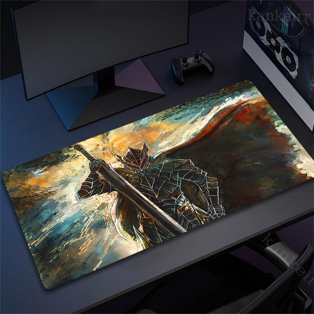 Anime Guts Sword In Berserk Mousepad Desk Mat Gaming Accessories Prime Gaming XXL Keyboard Pad Stitched Pad Desk Pads 50x100cm