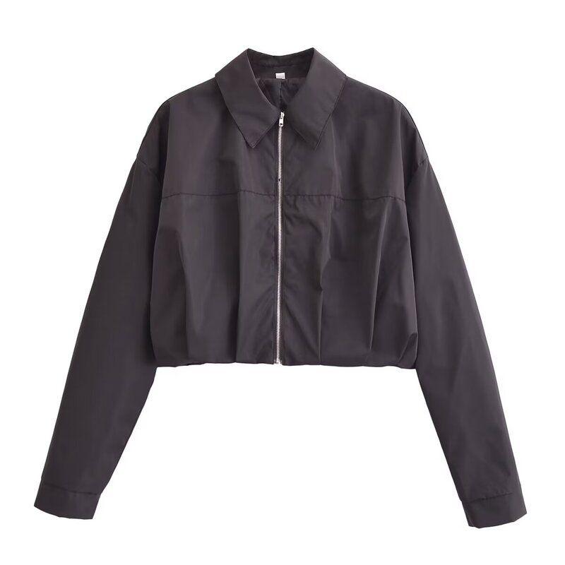 Fashion Style 2024 Spring and Summer New Women's Pleated Hem Technology Fabric Jacket Short Coat High Waist Shorts 2753034