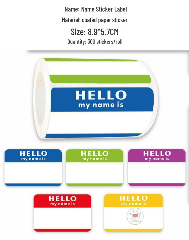 Roll of 300 Colorful Blank Labels for DIY, School, Sports, and Storage Marking