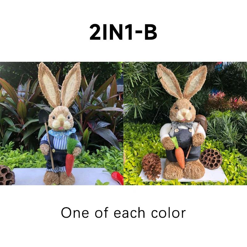 Easter Bunny Straw Figurine Decoration 35cm Easter Straw Easter Bunny Figurine Home Garden Wedding Party Decoration