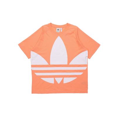 adidas Originals Maglietta Boxy Big Trefoil con Stampa Logo Oversize Uomo Top Rosa FM9905