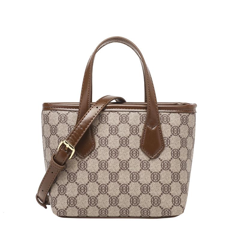 Fashionable Women's Bag, Crossbody Bag, Printed Letter, Ladies' Hand-held Small Bag, Bucket, Vegetable Basket, Women's Bag