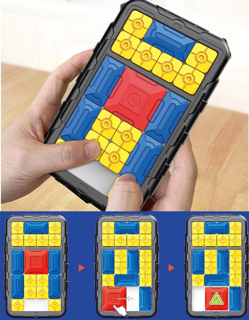 Compact Mobile Slide Puzzle Brain Blur Battle Game [Little Swallow] Game, Handheld, Training, Prevention, (White)