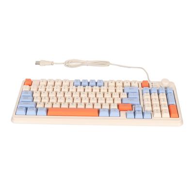 Gaming Keyboard Colored Backlit Wired 94 Keys Keyboard for Desktop Computer Notebook