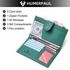 Humerpaul Ladies Leather Wallet Large-capacity Wallet Multi-function Coin Purse First Layer Cowhide Wallet Passport Holder Travel Card Holder
