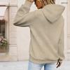 Womens Plus Size Hooded Sweatshirt With White Drawstring Long Sleeve Loose Soft Casual Daily Outfit