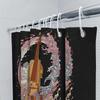 Vintage Violin Ocean Wave Shower Curtain Artistic Music Lover Bathroom Decor Japanese Style Washable Waterproof Tapestry