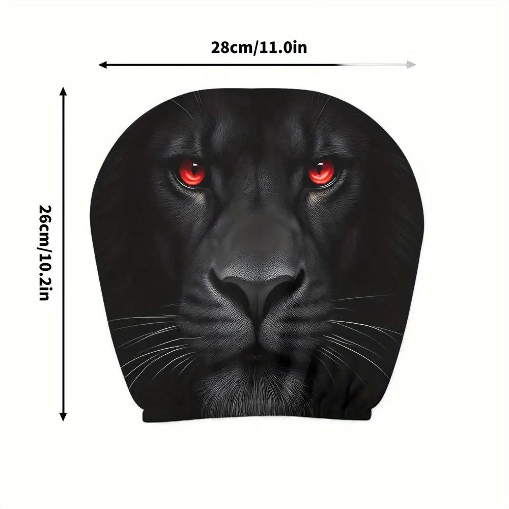 2PCS Universal Fit Double-Sided Print Car Seat Head Protector Ferocious Animal Designs Cars Headrest Covers for Cars Vans Trucks