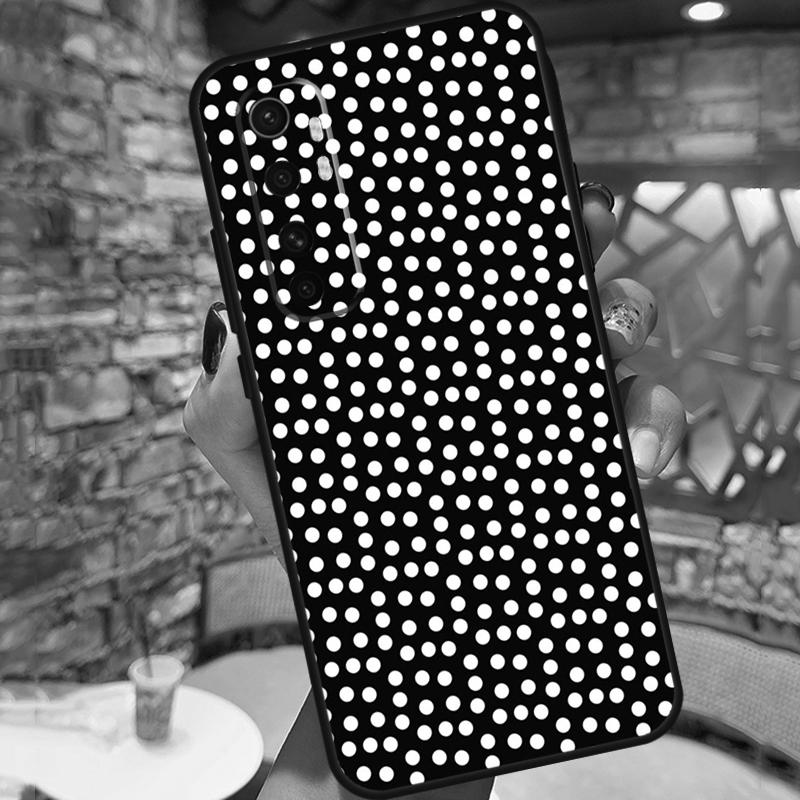 Black And White Polka Dot Case For POCO F3 X3 GT M3 M4 X3 Pro Phone Back Cover For Xiaomi Mi 11 Lite 9 10 11T Pro