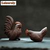 Yixing Zisha Zodiac Rooster Good Luck And Prosperity Tea Pet Ancient Lucky Model Tea Figurine Play Toys Tea Statue Ornaments