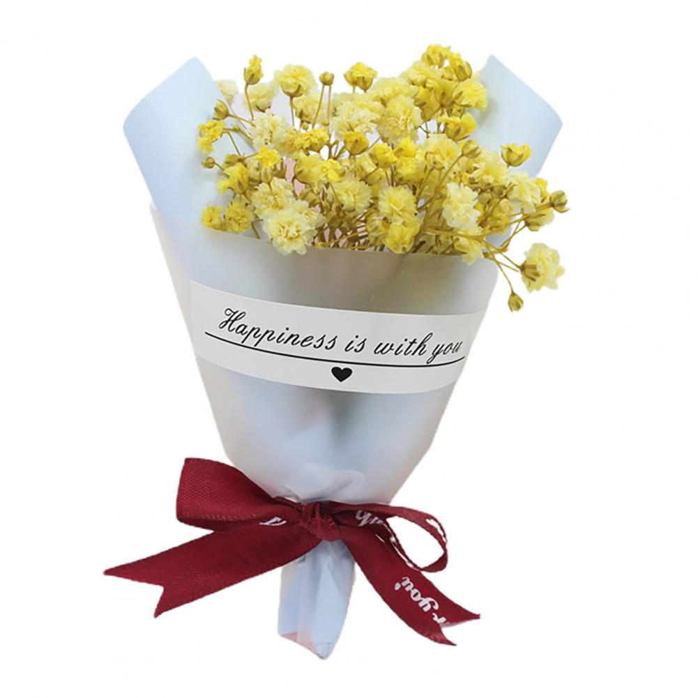 1Pc Colorful Artificial Dried Flower Bouquet DIY Wide Application Dried Flower Bouquet Table Centerpiece Artificial Flower жёлтый