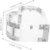 SOESFOUFU Clear Heart Ring Display Box Single Slot Ring Holder Small Jewelry Storage Case for Car...