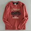 Foreign Trade Export Balance Men's Long Sleeves Shirt O-neck Pullover Fashion Print Casual Top Fashion Brand Bottoming Shirt