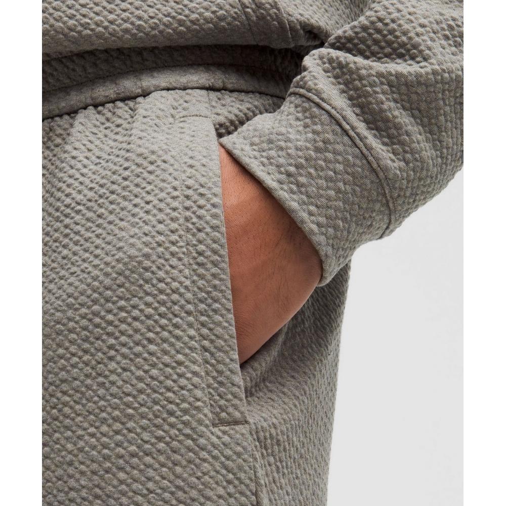 Lululemon Textured Double Knit Cotton Jogger  Shorter Heathered Rover Black