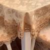 European Style Lace Oval Tablecloth for Nordic Dining Table - Minimalist Lace Table Cloth for Tea Table and Dining Room (Chair Covers Not Included)