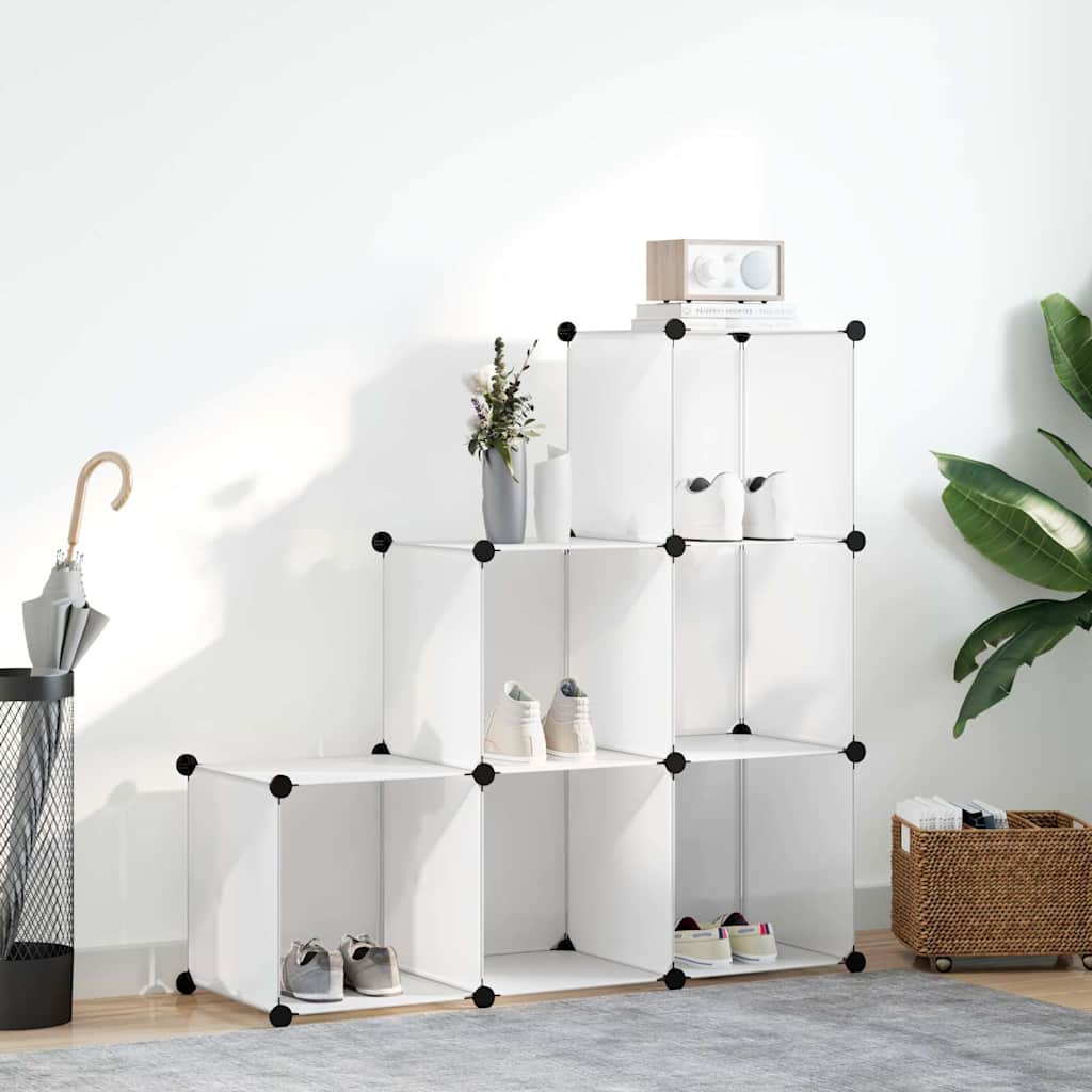 vidaXL Regalsystem Würfel-Regal mit 6 Fächern Weiß anti-blitz weiße