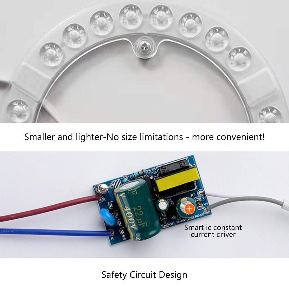 Led Module 220V Ceiling Light Led Panel Board  Flush Light Ceiling Fan Light Replacement Panel 12W 18W 24W 36W For Circle Lamp