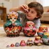 Matryoshka Russian Nesting Doll Traditional Art Russian Nesting Dolls Set of 10 Layers Wooden Toy for Children