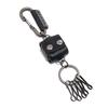 Leather Dice Model Keychain Zinc Zinc Alloy Cool Cowhide Key Chain Personality Dice Key Chain  Car Decoration