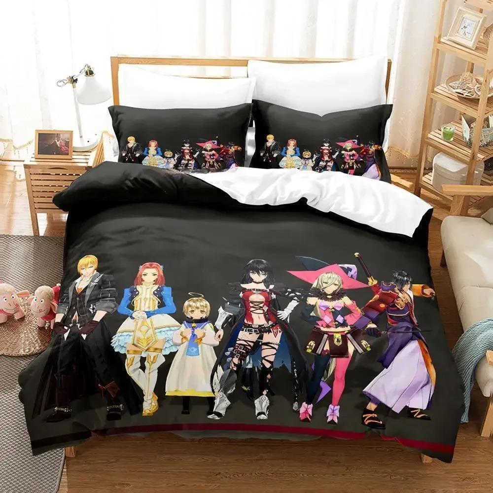 Comfortable Anime Print Duvet Cover Set With Duvet Cover And Pillowcases Single Twin Full Queen King Sizes For Adults And Kids