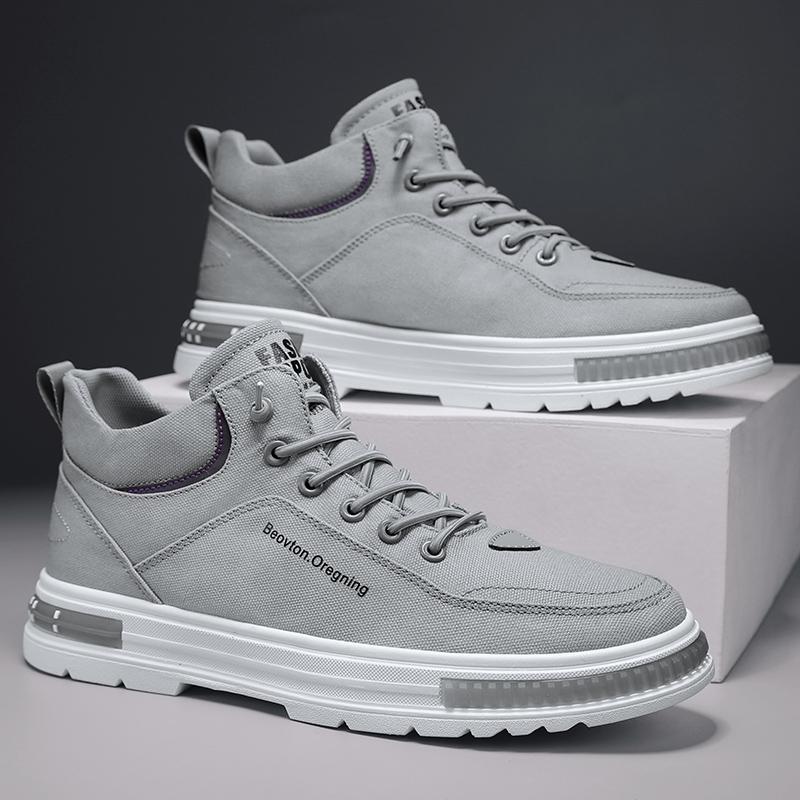 Spring Autumn 2024 Men's Work Shoes Design Platform Casual Shoes For Men Sneakers Luxury Brands Short Ankle Boots Men