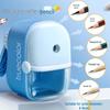 True Color Automatic Crank Mechanical Pencil Sharpener for Children and Students, Rotating and Adjustable.
