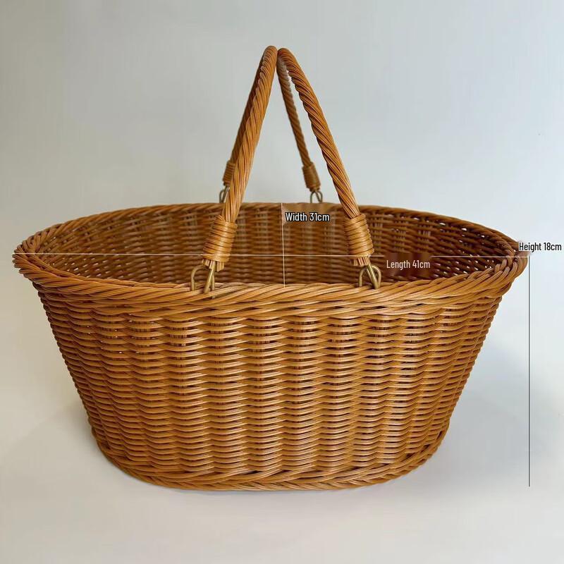 Extra Large Bamboo Oval Harvest Basket