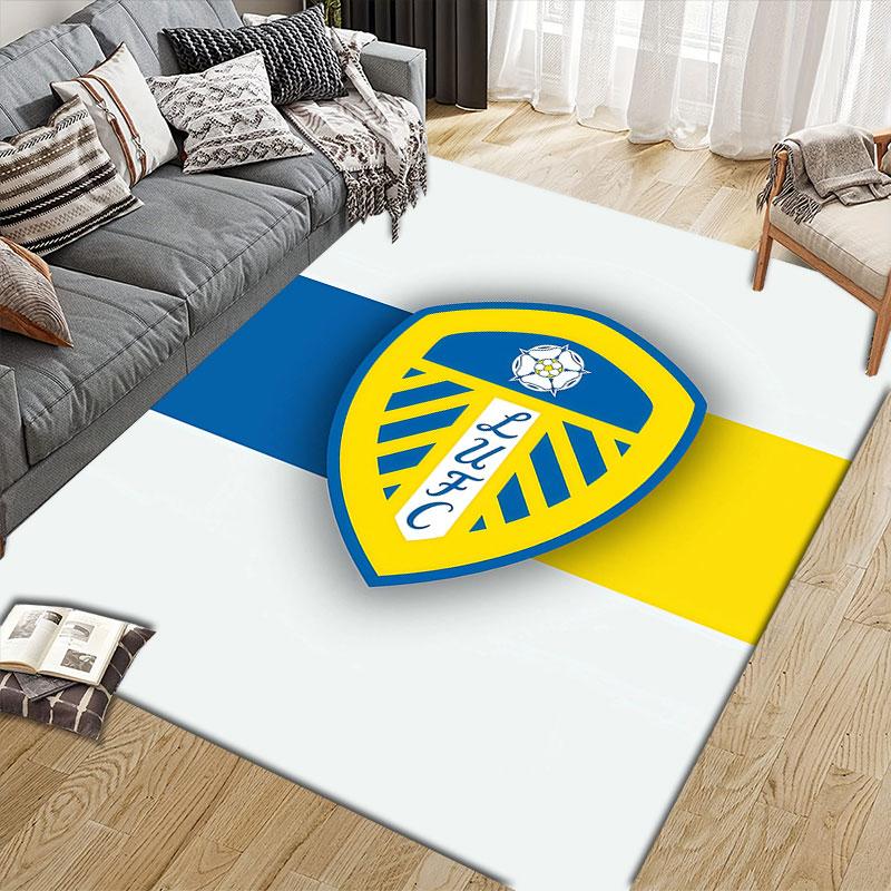 LUFC Flannel Printed Carpet, Home Sofa Decoration for Living Room & Bedroom, Non‑Slip Play Flannel Floor Mat for Game Room