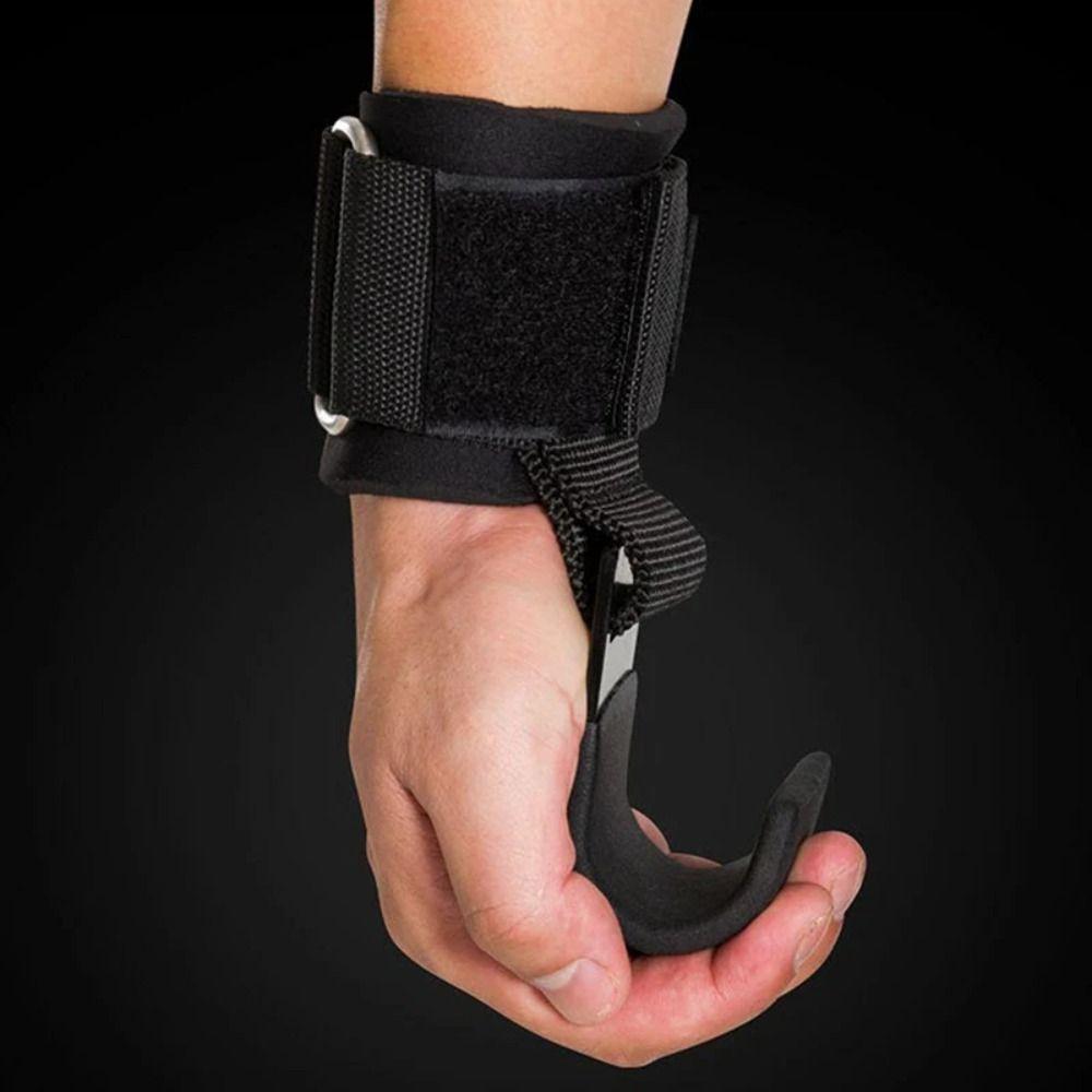 Adjustable Steel Hook Grips Strap Pull-up Wrist Support Lift Straps Dumbbell