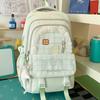 Schoolbag Korean version of Mori primary school schoolbag female high-value plaid contrasting colors college style high-quality backpack for middle 