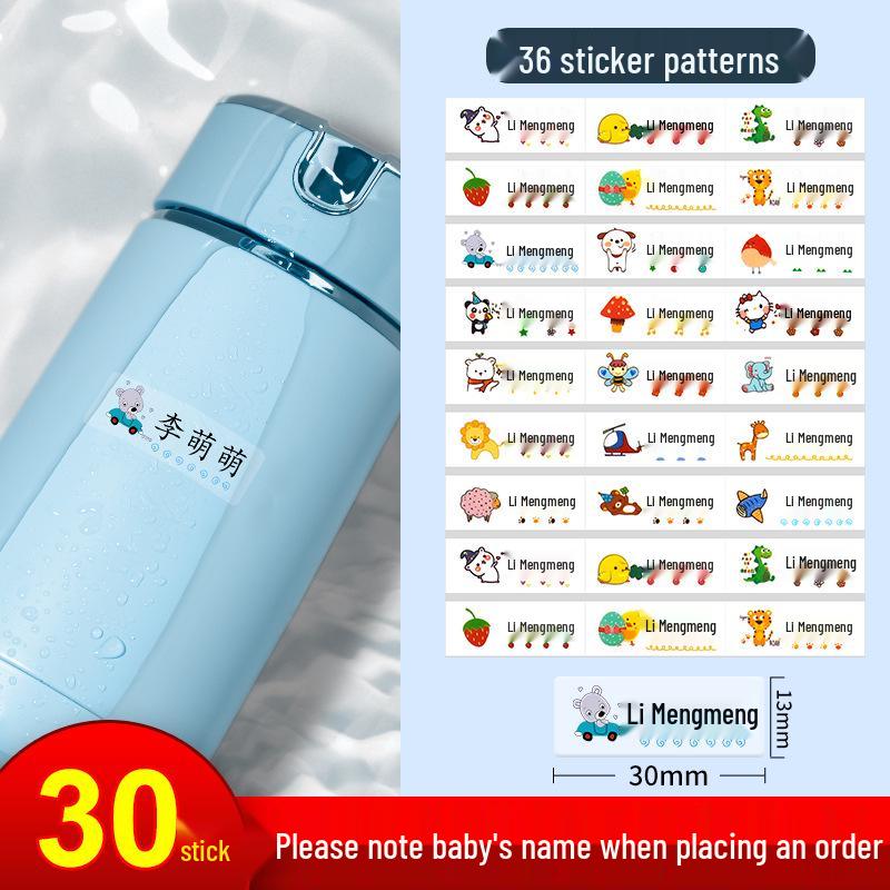 

Waterproof Name Stickers for Kids - Cute Labels for Bottles & School Supplies