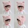 Stylish Kids Bonnet Hat with Earflaps Warm Lined Cap Soft & Warm Bear Baby Hat Ear Protections Cap for Boys & Girls Gift