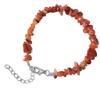 Crystal and Pebble Necklace, Bracelet, Earrings Set - Irregular Stone Decorative Set for Women