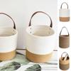 Cotton Rope Hand Woven Hanging Baskets Natural Wicker Plant Flower Pot  Snack