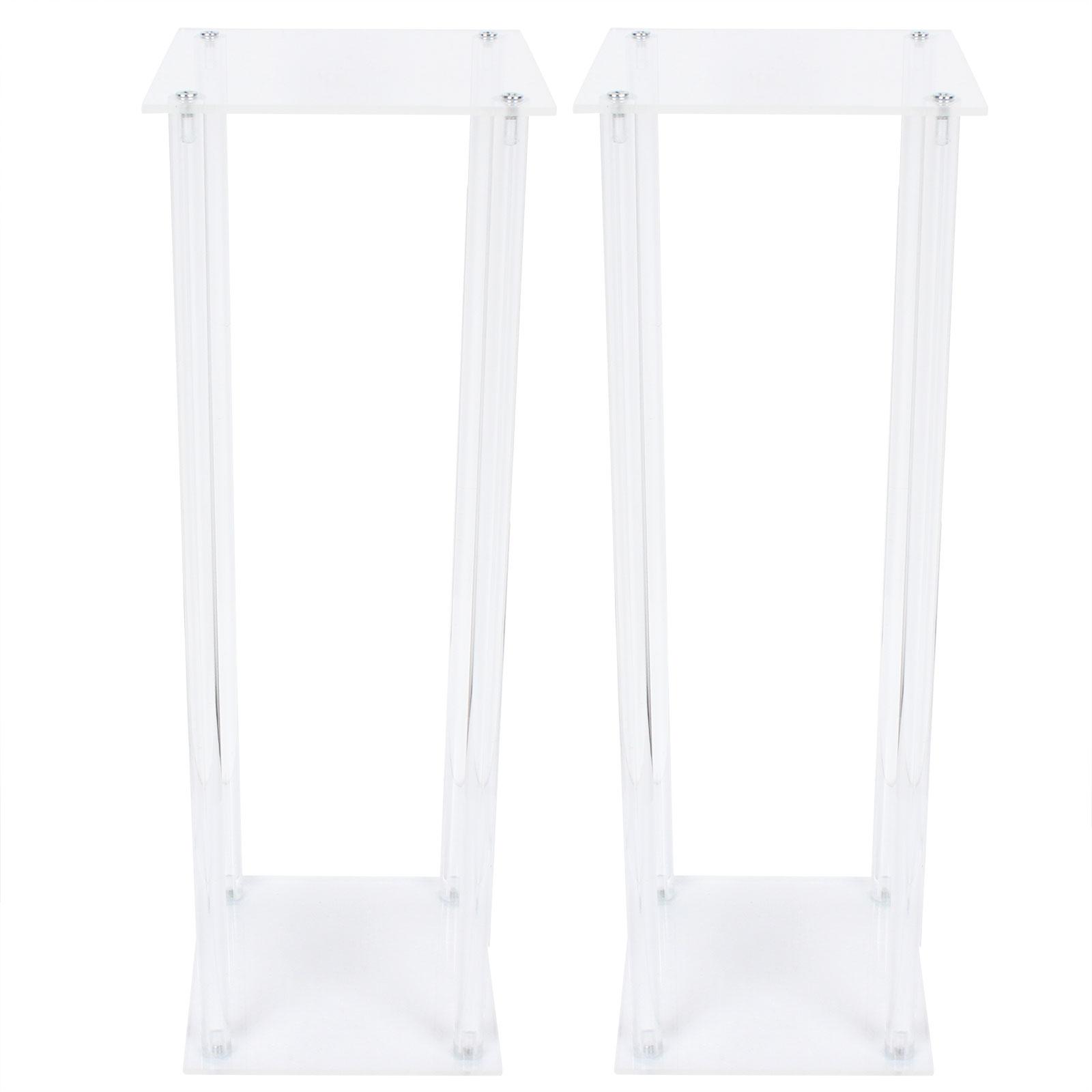

2pcs Tall Acrylic Vase Wedding Centerpieces Clear Flower Stand Elegant Display Holder for Birthday Party Wedding (23.62 Inch) чистый