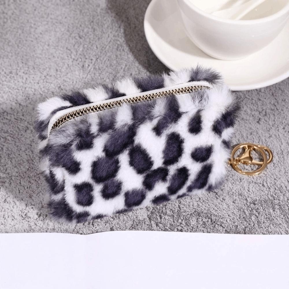Soft Leopard Print Coin Purse Large Capacity Short Card Holder Versatile Storage Bag Daily Use
