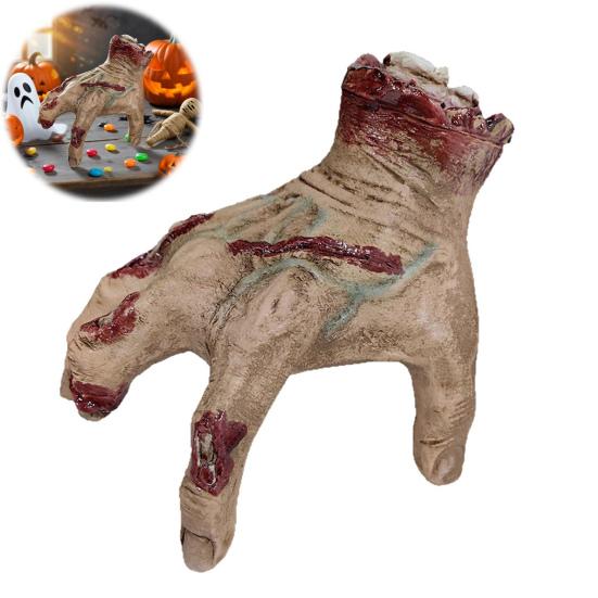 Halloween Animatronic Crawling Hand Sound/Touch Activated Self-Walking Zombie Hand with Sound Creepy Severed Hand Prop for Haunted House Halloween