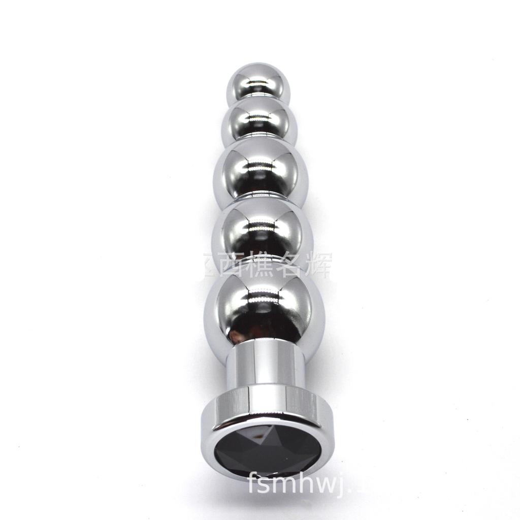 Stainless Steel Prostate Massage Butt Plug Heavy Anus Beads with 5 Balls Sex Toys for Men/ Women/Gay Metal Anal