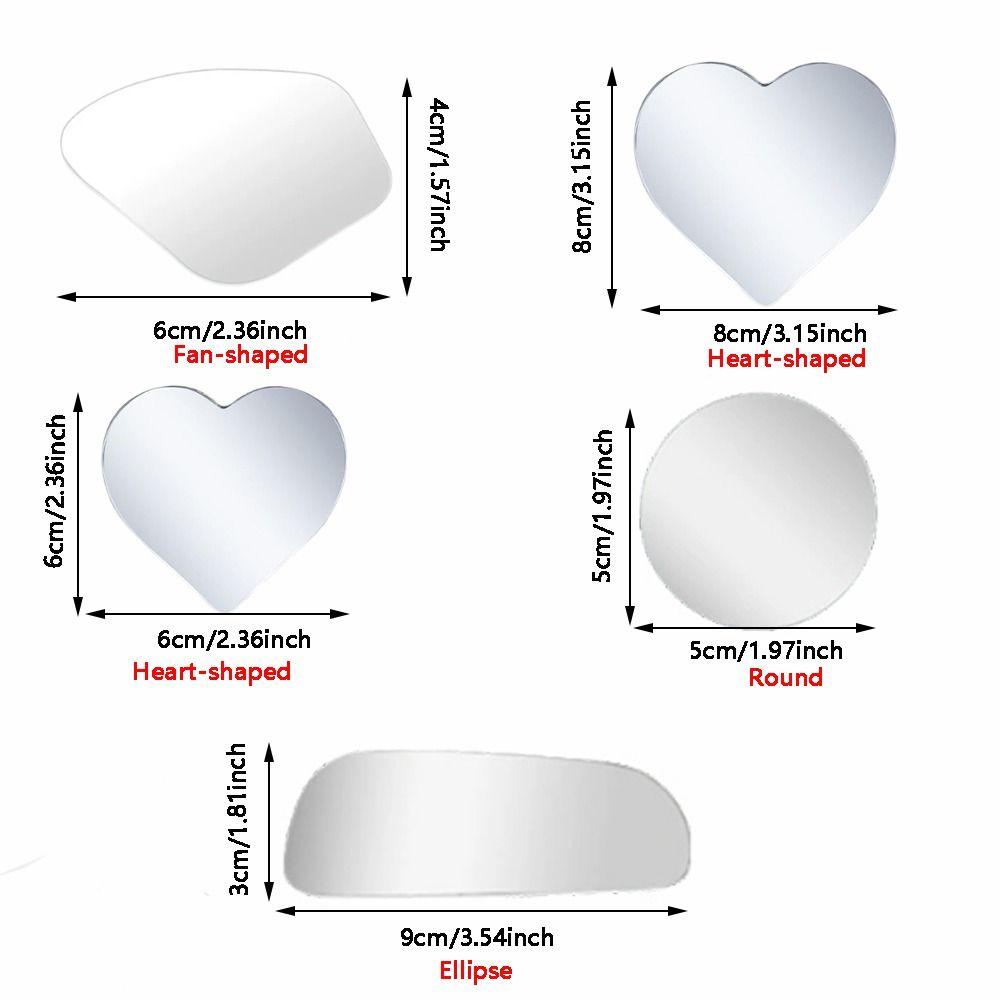 2 Stück Mehrere Formen Totwinkelspiegel Rückwärts-Rückspiegel Automobil-Außen