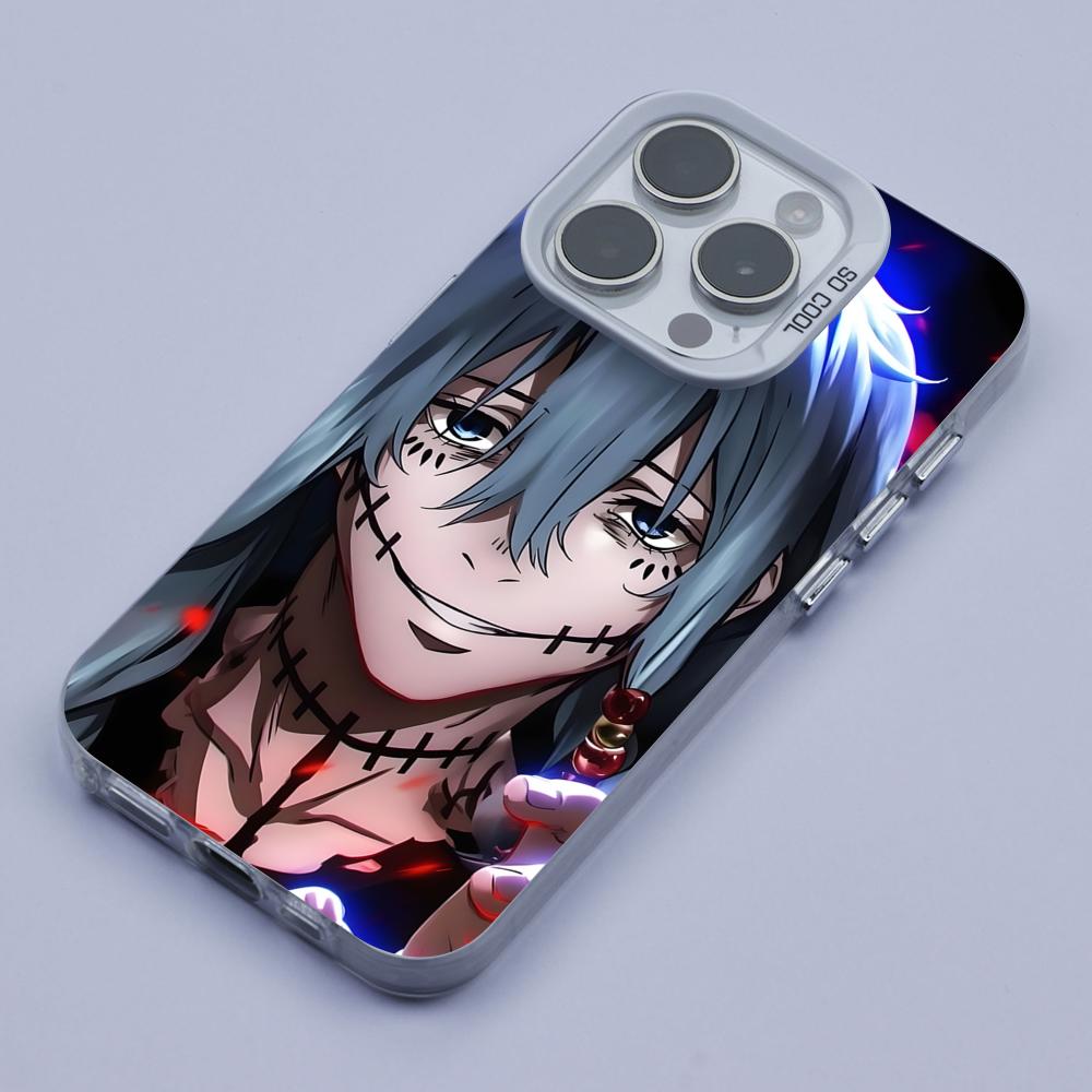 JJK Mahito Phone Case for iPhone 17 16 15 14 13 12 11 X XR XS Air Pro Max Plus White Colorful Silver Cover