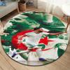 Algeria National Football Round Area Rug,Carpet Rug for Living Room Bedroom Sofa Playroom Decor,Non-slip Floor Mat