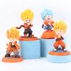 Anime Dragon Ball Characters Goku Super Saiya Figure PVC Q Version Statue Anime Manga Figurine Collection Ornaments Model Toys