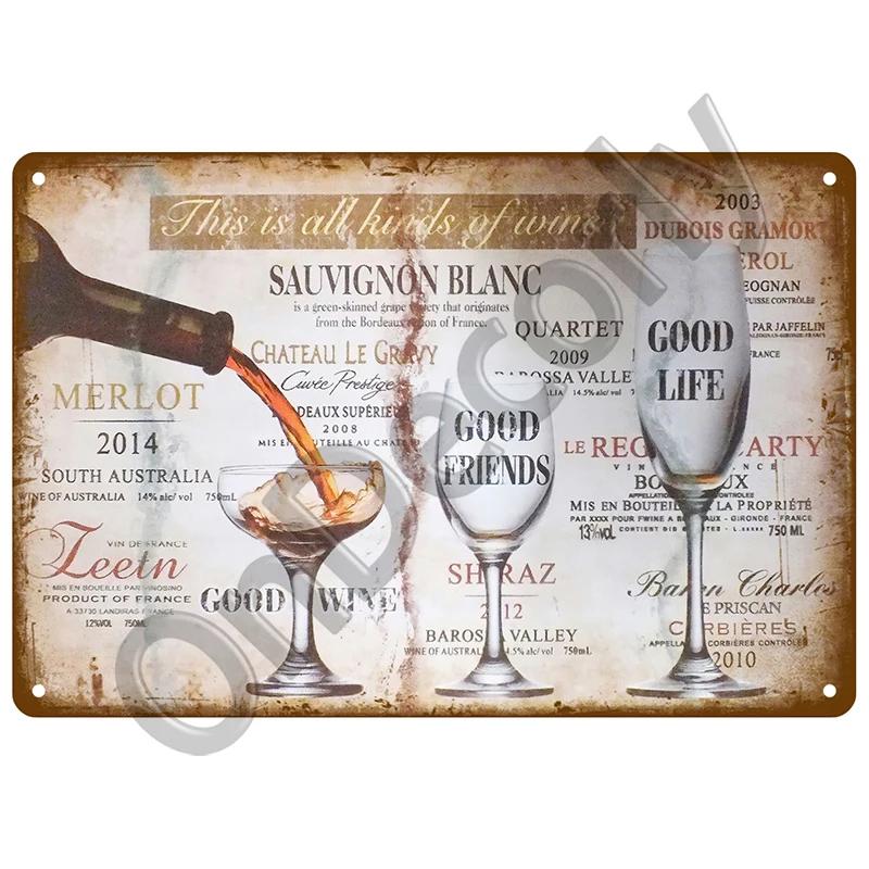 Metal Sign Whiskey Wine Alcohol Brand Tin Sign Cocktail Poster For Bar Pub Club Man Cave Vintage Drink Beer Wall Decor Art Plate