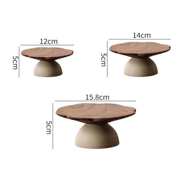 Creative Solid Wood Nut and Candy Storage Tray Plum Blossom-Shaped Snack Tray Home Desktop Key Miscellaneous Tray Home Decor