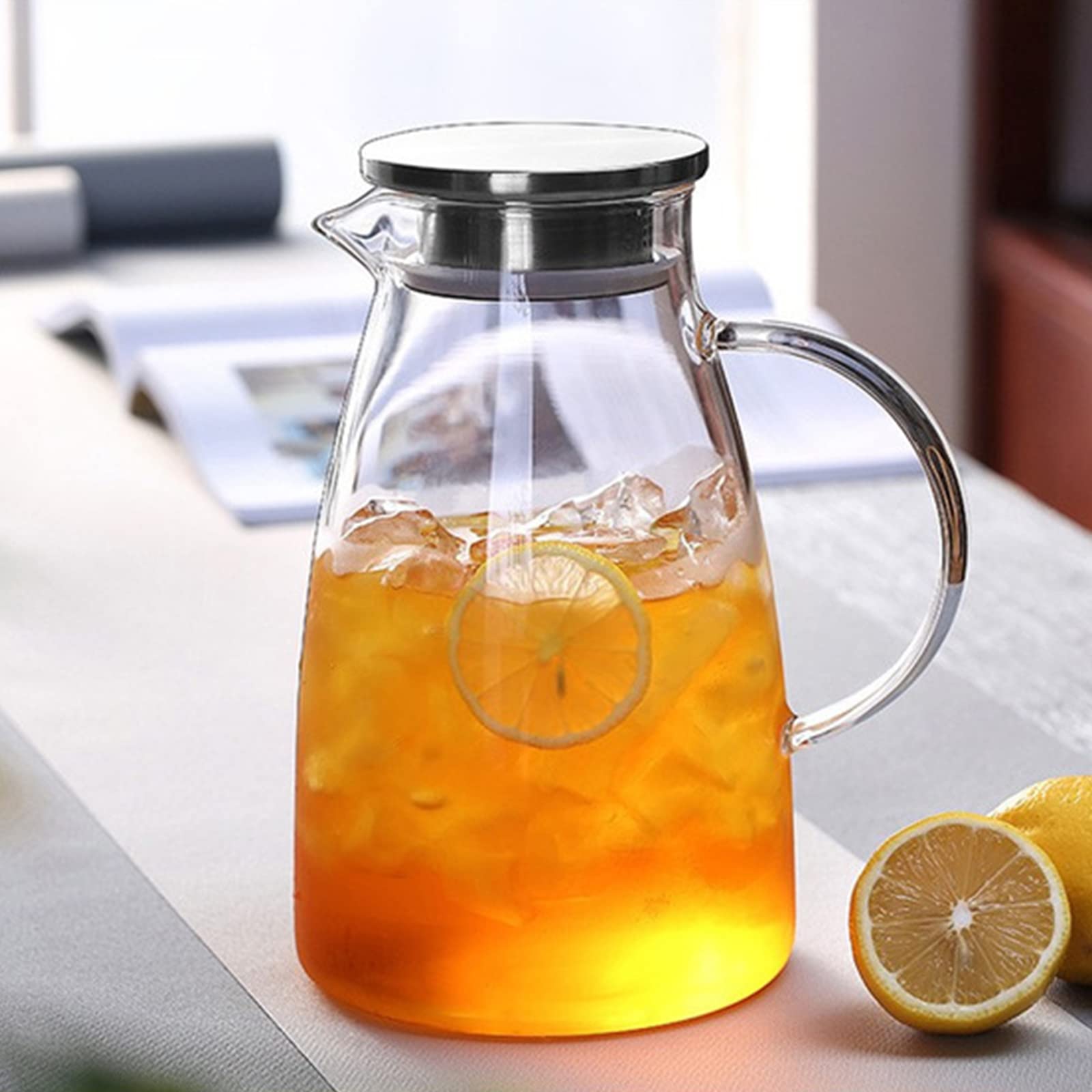 

Artispro Glass Teapot, Heat-Resistant, 2 Liter, Borosilicate Glass, Stainless Steel, for Electric Kettles and Direct Heat, with Integrated Tea